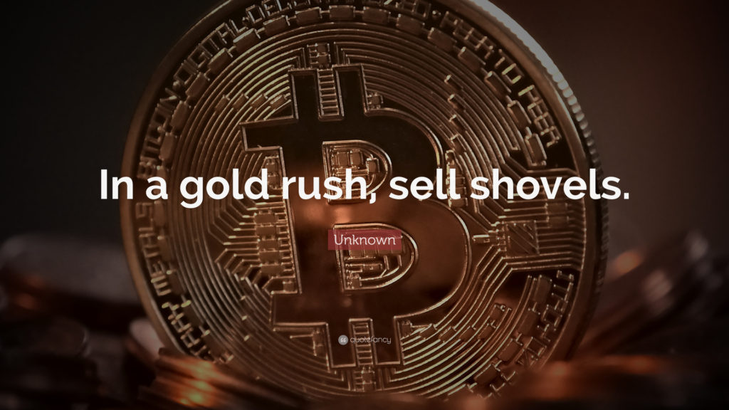 In a Gold Rush , sell Shovels Bitcoin