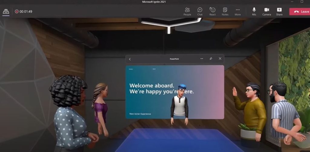 Screenshot of Microsoft Mesh (Ignite conference) by. https://www.motivation2invest.com/metaverse-stocks/