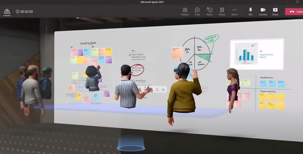 MICROSOFT MESH METAVERSE VIRTUAL REALITY. Work place collaboration of the future