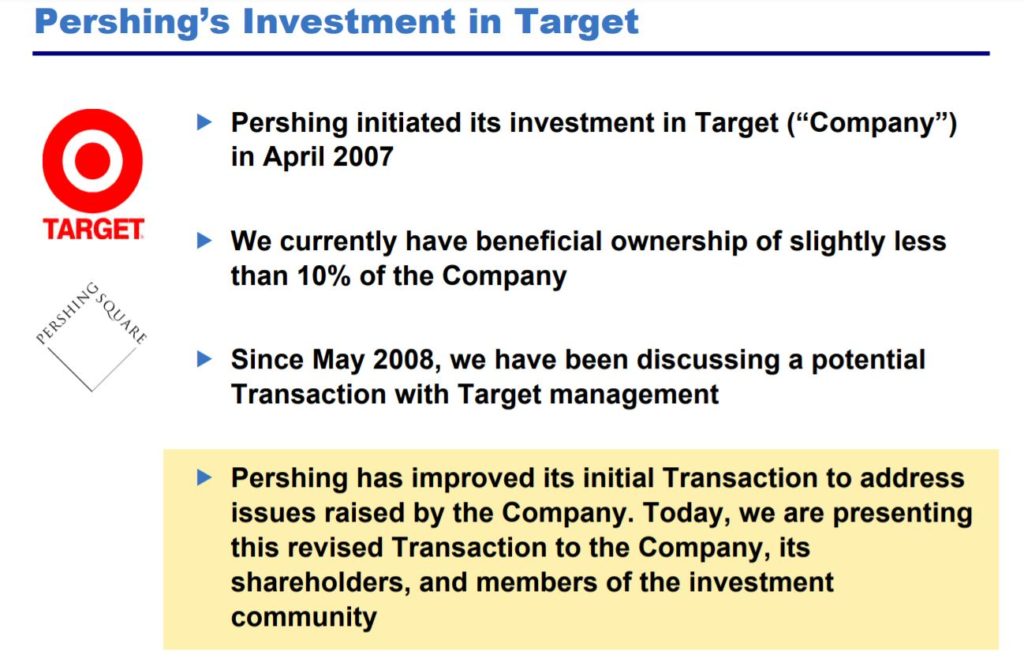 Pershing Square Target investment