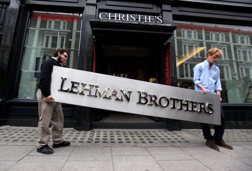 financial crisis 2008. Collapse of Lehman Brothers